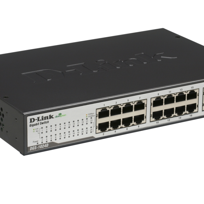 D-Link 24-Port 10/100/1000Mbps Copper Gigabit Ethernet Switch, rack mountable