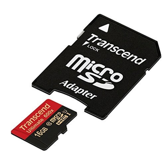 Transcend 16GB micro SDHC UHS-I Ultimate (with adapter, Class 10) (тъмнейл - 1)