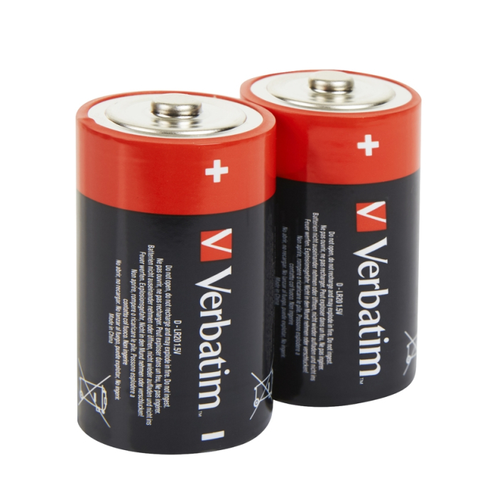 Verbatim ALKALINE BATTERY D 2 PACK (HANGCARD) (тъмнейл - 1)