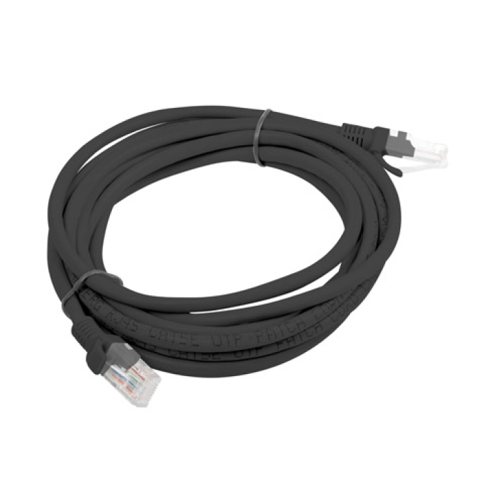 Кабел - Lanberg patch cord CAT.5E 3m, black (тъмнейл - 1)