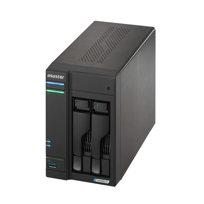 Asustor Lockerstor AS6702T, 2 Bay NAS, Intel Jasper Lake 4C 2.0 GHz, 4GB DDR4 SODIMM, M.2 NVMe x4 slots (Diskless), USB 3.2 Gen 2x2, Dual 2.5GbE Ports, WOW (Wake on WAN), AES-NI hardware encryption, MyArchive (support btrfs and snapshot), SSD Caching (тъмнейл - 2)