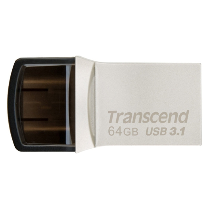 Transcend 64GB JETFLASH 890S, USB 3.1 Type C, Silver Plating (тъмнейл - 3)