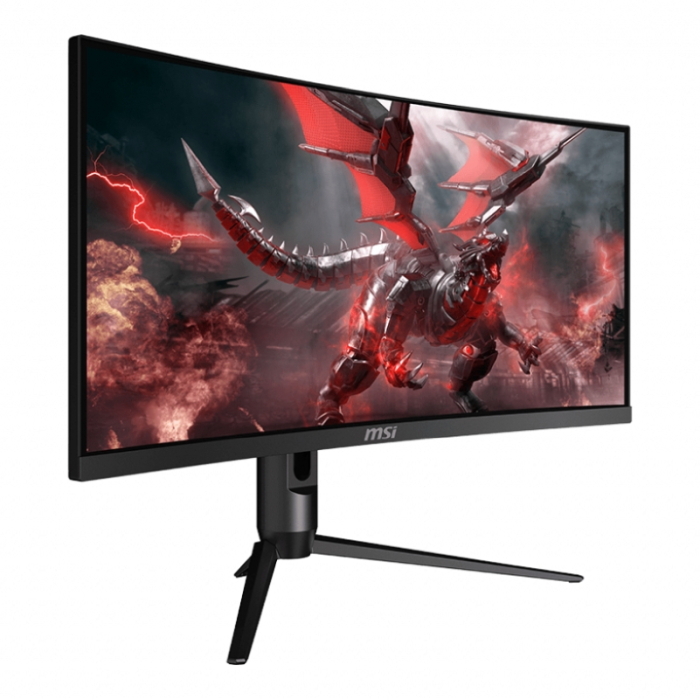 MSI Optix MAG301CR2, 29.5", 200Hz, 1ms, VA, 2560x1080, 21:9, Curved 1500R, Freesync Premium, Gaming OSD, Mystic Light, Anti-Flicker, LBL, 300 nits, 3000:1, 1x DP (1.2), 2x HDMI (2.0), 1x Type C (DP alt.), Earphone out, Height Adj, VESA, 9S6-3CB45H-01 (тъмнейл - 1)