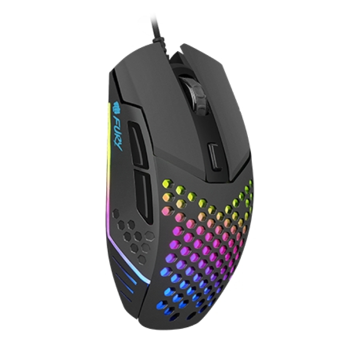 Fury Gaming Mouse Battler 6400 DPI Optical With Software Black (тъмнейл - 1)