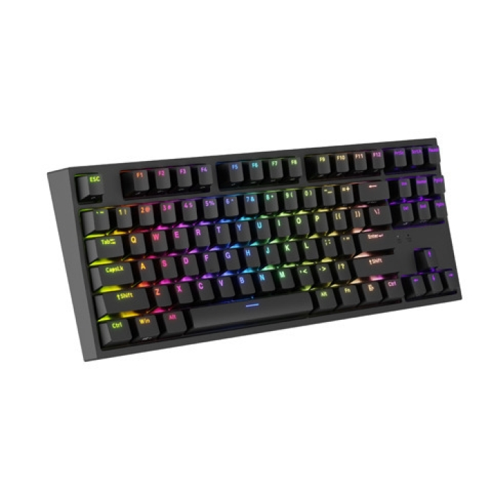 Genesis Gaming Keyboard Thor 404 TKL Black RGB Backlight US Layout Brown Switch