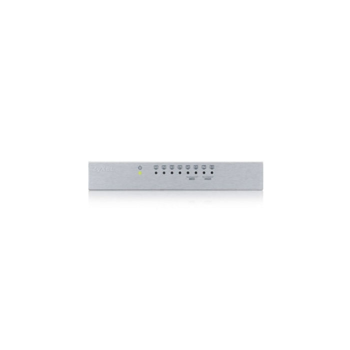 ZyXEL GS-108B v3, 8-port 10/100/1000Mbps Gigabit Ethernet switch, desktop, metal housing (тъмнейл - 1)