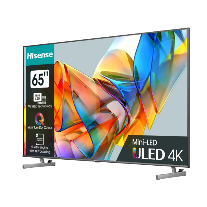 Hisense 65" U6KQ, 4K Ultra HD 3840x2160, ULED, Quantum Dot, 60Hz, IPS, HDR 10+, HLG, Dolby Vision IQ, Dolby Atmos, Smart TV, WiFi 5GHz, WiFi Direct, BT, Anyview Cast, 3xHDMI, 2xUSB, LAN, CI+, DVB-T2/C/S2, Black (тъмнейл - 2)