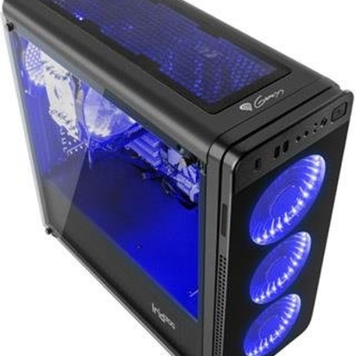 Genesis Case Irid 300 Blue Midi Tower Usb 3.0 (тъмнейл - 1)