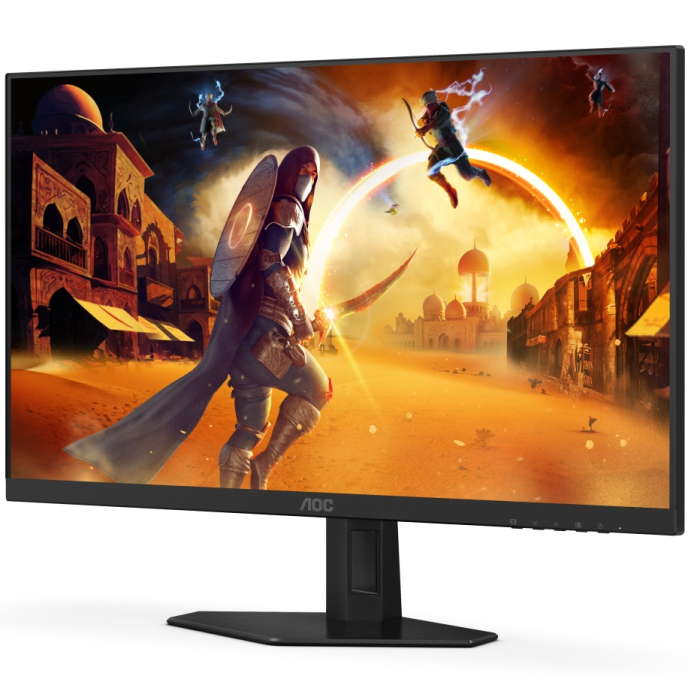 AOC 27G4XE, 27" IPS WLED, 1920x1080@180Hz, 1ms GtG, 0.5ms MPRT, 300cd m/2, 1000:1, 80M:1 DCR, Adaptive Sync, FlickerFree, Low Blue Mode, 2Wx2, Tilt, 2xHDMI, DP (тъмнейл - 2)