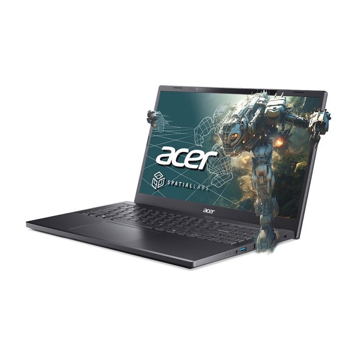 Acer Aspire 3D 15 SpatialLabs Edition, A3D15-71GM-72GS, i7 13620H (up to 4.9GHz, 24MB), 15.6" UHD (3840 x 2160) in 2D mode, IPS 100% AdobeRGB SlimBezel 3D, 16GB DDR5 (1 slot free), 1024 MB NVMe SSD, RTX 4050 6GB GDDR6, Wi-Fi 6+BT, No OS, Black (тъмнейл - 2)