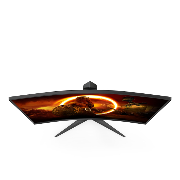 AOC CQ27G2S/BK, 27" Curved 1500R VA WLED, 2560x1440@165Hz, 4ms GtG, 1ms MPRT, 250cd m/2, 3000:1, DCR 80M:1, Adaptive Sync, FlickerFree, Low Blue Light, Tilt, Height Adjust, Swivel, 2xHDMI, DP (тъмнейл - 2)