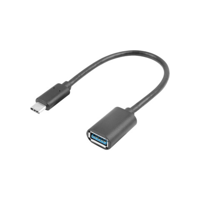 Lanberg Adater Cable USB-C(M) 3.1->USB-A(F) OTG 15CM Black на супер цена