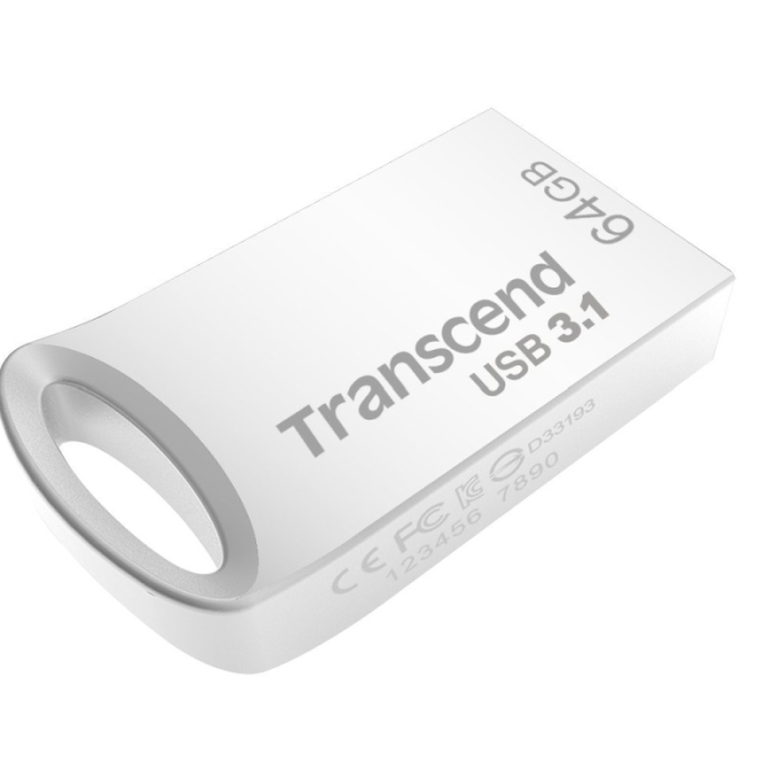 Transcend 64GB JETFLASH 710, USB 3.1, Silver Plating (тъмнейл - 2)