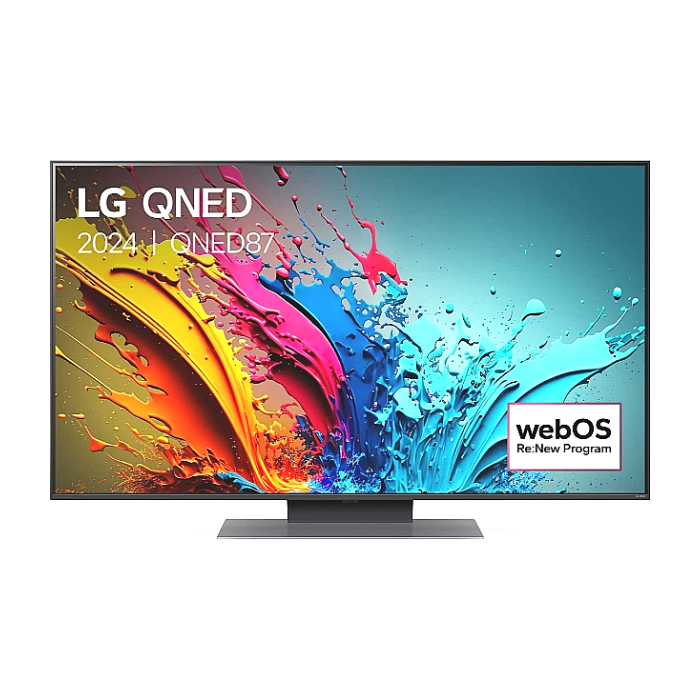 LG 55QNED87T3B, 55" 4K QNED HDR Smart TV, 100Hz, 3840x2160, DVB-T2/C/S2, a8 AI Processor 4K, HDR 10 PRO, webOS 24 ThinQ, FreeSync Compatible, VRR, Multi View, 4K Upscaling, WiFi 5, Voice Controll, Bluetooth 5.1, AirPlay 2, LAN, CI, HDMI, SPDIF