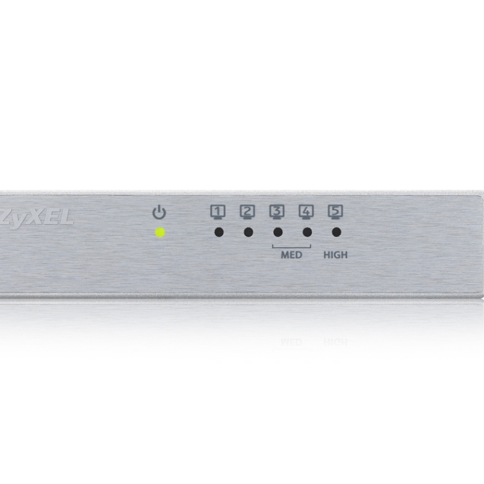 ZyXEL GS-105B v3, 5-port 10/100/1000Mbps Gigabit Ethernet switch, desktop, metal housing (тъмнейл - 1)