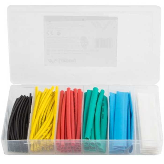 Lanberg 100pcs heat-shrinkable tubing kit, multicolor box (тъмнейл - 1)