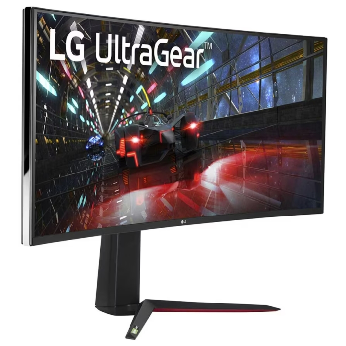 LG 38GN950P-B, 37.5" Ultragear Nano IPS 1ms, 21:9 Curved Gaming QHD+ (3840x1600), 160Hz, 1000:1, 450 cd/m2, 1000:1, DCI-P3 98%, AMD FreeSync, NVIDIA G-Sync, HDR 600, Sphere Lighting 2.0, USB Down/Up-stream, HDMI, DisplayPort, Tilt/Height, Black (тъмнейл - 3)