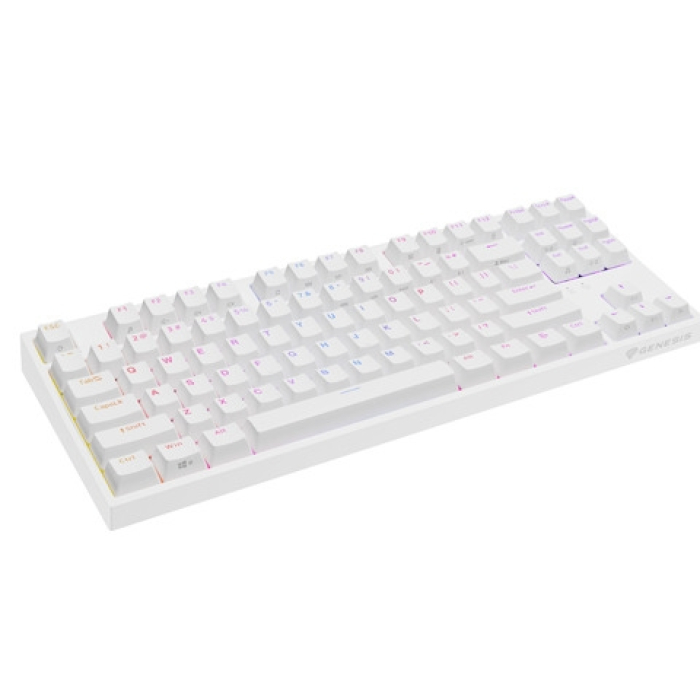 Genesis Gaming Keyboard Thor 404 TKL White RGB Backlight US Layout Brown Switch (тъмнейл - 3)