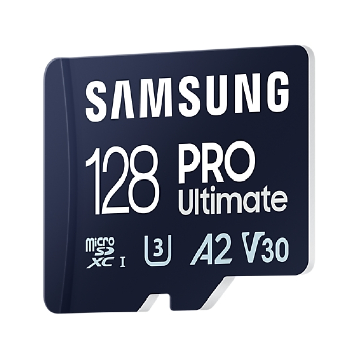 Samsung 128GB micro SD Card PRO Ultimate with USB Reader , UHS-I, Read 200MB/s - Write 130MB/s, U3, V30, A2 (тъмнейл - 2)