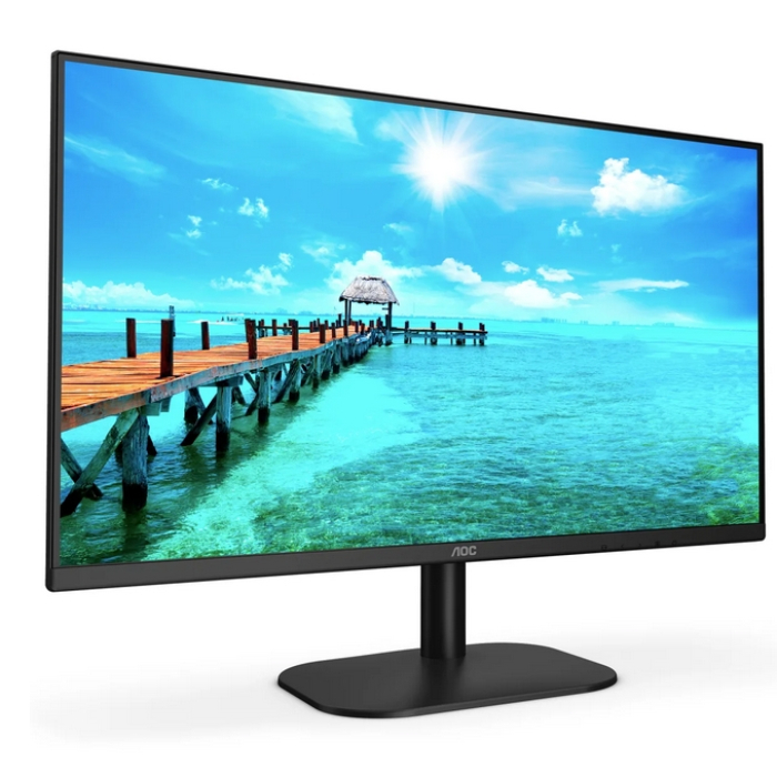 AOC 24B2XH/EU, 23.8" WLED IPS, 1920x1080@75Hz, 4ms GtG, 250cd/m2, 1000:1, DC20M:1, FlickerFree, Low Blue Light, Tilt, D-SUB, HDMI (тъмнейл - 2)