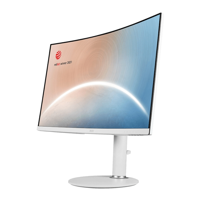 MSI Modern MD271CPW, 27", 1920x1080 (FHD), 75Hz, 4ms, VA, 250 nits, 1500R, USB-C & HDMI, AdaptiveSync, CURVED , Type-C, Height Adjustable Stand, White (тъмнейл - 1)