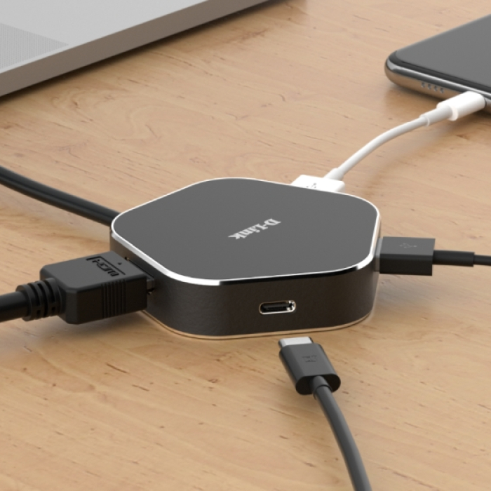 D-Link 4-in-1 USB-C Hub with HDMI and Power Delivery (тъмнейл - 2)