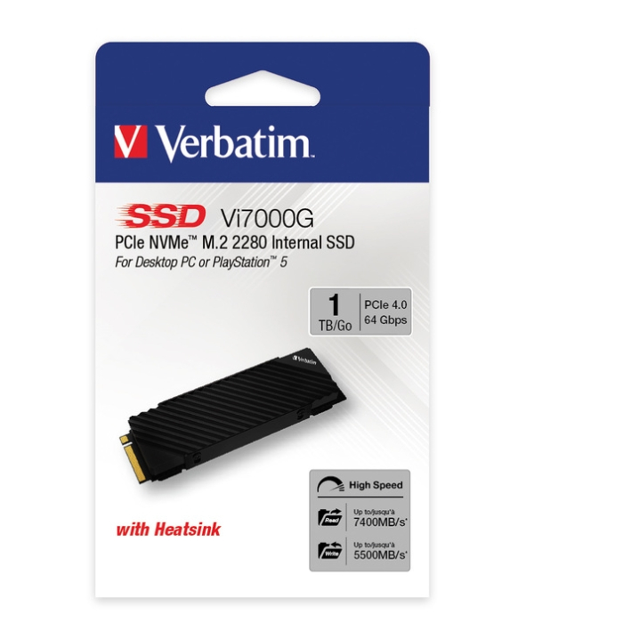 Verbatim Vi7000G Internal PCIe NVMe M.2 SSD 1TB (тъмнейл - 4)