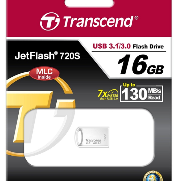 Transcend 16GB JETFLASH 720, Silver Plating, MLC solution (тъмнейл - 3)