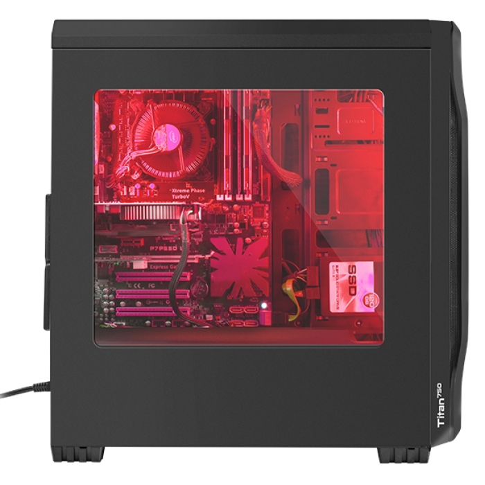 Genesis Case Titan 750 Red Midi Tower Usb 3.0 (тъмнейл - 1)