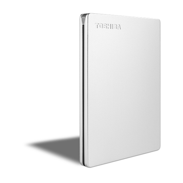 Toshiba Canvio Slim 1TB Silver ( 2.5", USB 3.2 ) (тъмнейл - 1)