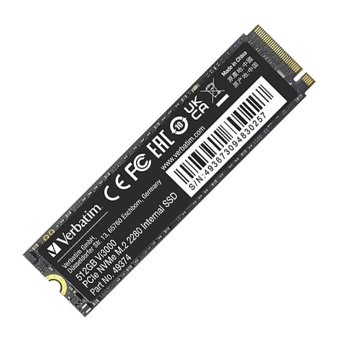 Verbatim Vi3000 Internal PCIe NVMe M.2 SSD 512GB