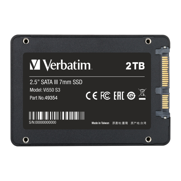 Verbatim Vi550 S3 2.5" SATA III 7mm SSD 2TB (тъмнейл - 2)