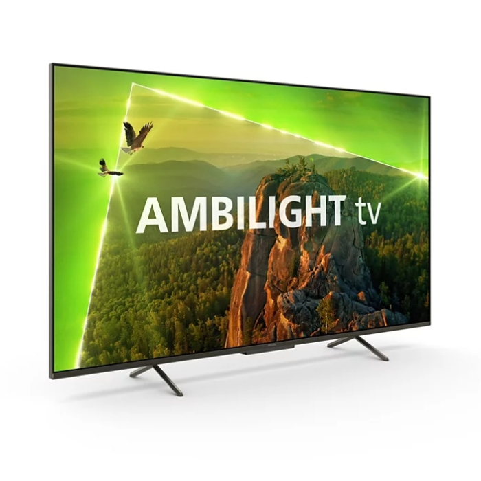 Philips 43PUS8118/12, 43" UHD DLED, 3840 x 2160, DVB-T/T2/T2-HD/C/S/S2, Ambilight 3, Pixel Precise UHD, HDR+, HLG, New OS, Dolby Vision, Atmos, HDMI, VRR, USB, Cl+, 802.11n, Lan, 20W RMS, Black (тъмнейл - 1)