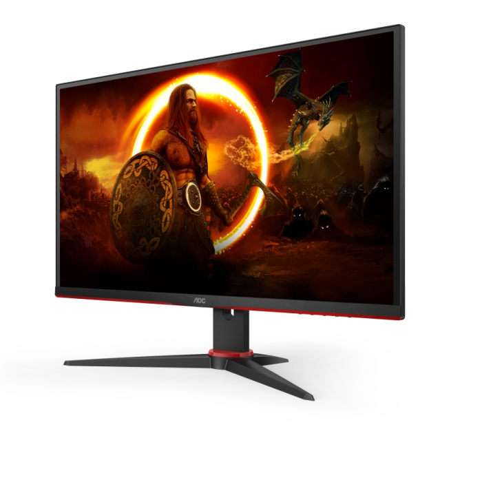 AOC 27G2SAE/BK, 27" VA WLED, 1920x1080@165Hz, 4ms GtG, 1ms MPRT, 250cd/m2, 3000:1, DCR 80M:1, FreeSync Premium, FlickerFree, Low Blue Light, 2Wx2, Tilt, D-SUB, 2xHDMI, DP (тъмнейл - 2)