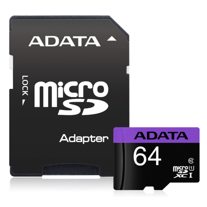 ADATA 64GB MicroSDXC UHS-I CLASS 10 (with adapter) на супер цена