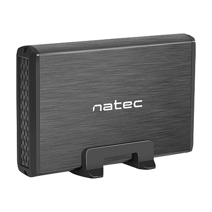 Natec EXTERNAL HDD/SSD ENCLOSURE RHINO SATA 3.5" USB 3.0 ALUMINUM Black