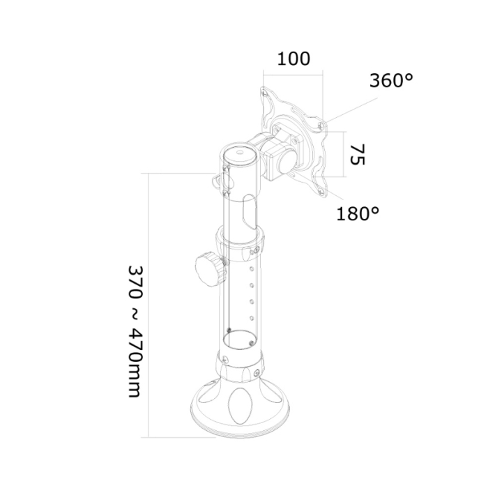 Neomounts by NewStar Flat Screen Desk Mount (grommet) (тъмнейл - 2)