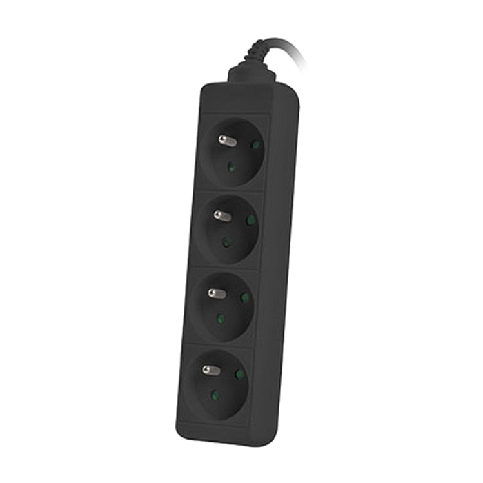 Lanberg power strip 1.5m, 4 sockets, french quality-grade copper cable, black (тъмнейл - 1)