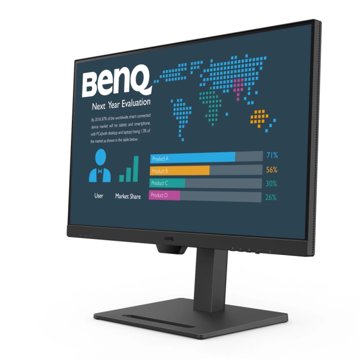 BenQ BL2790QT 27" IPS, 5ms, QHD 2560x1440, 75Hz, 99% sRGB, Eye Reminder, Flicker-free, LBL, B.I. Gen2, ePaper, 1000:1, 20M:1 DCR, 8 bit, 350cd/m2,HDMI,DP, USB-C 60W, Daisy Chain, 3xUSB 3.2, 2Wx2, HAdj. Stand 110mm, Headph. jack, Line In,Tilt, VESA, B (тъмнейл - 1)