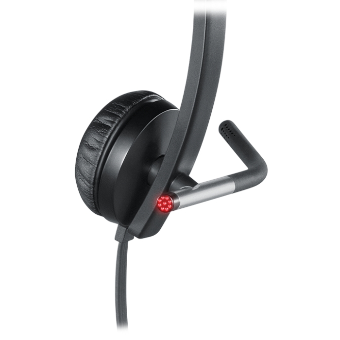 Logitech USB Headset H650e Stereo, Flexible Mic, In-line Controls, Echo Cancellation, Noise-cancelling, USB (тъмнейл - 3)