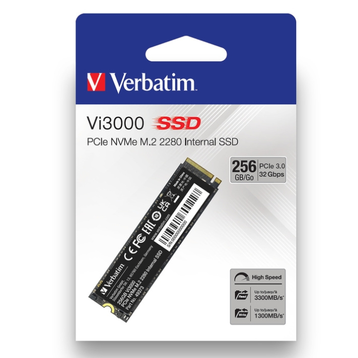 Verbatim Vi3000 Internal PCIe NVMe M.2 SSD 256GB (тъмнейл - 2)