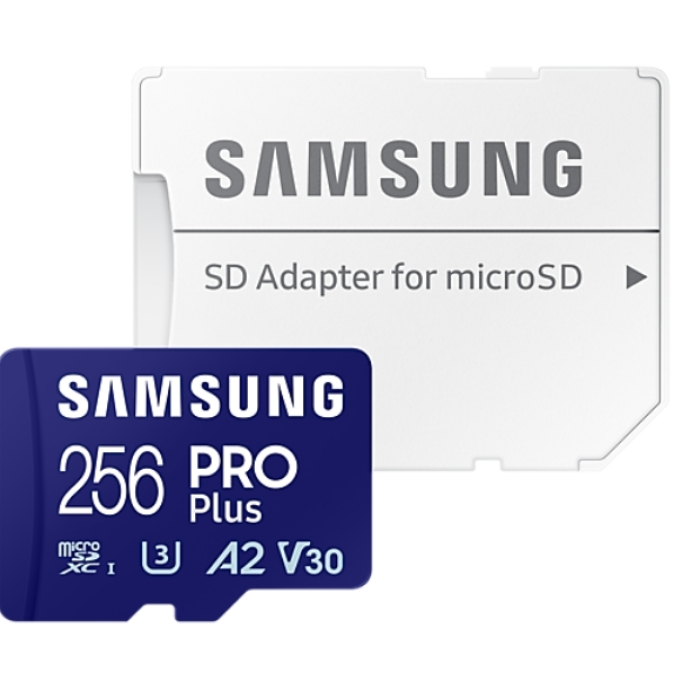 Samsung 256GB micro SD Card PRO Plus with Adapter, UHS-I, Read 180MB/s - Write 130MB/s (тъмнейл - 3)