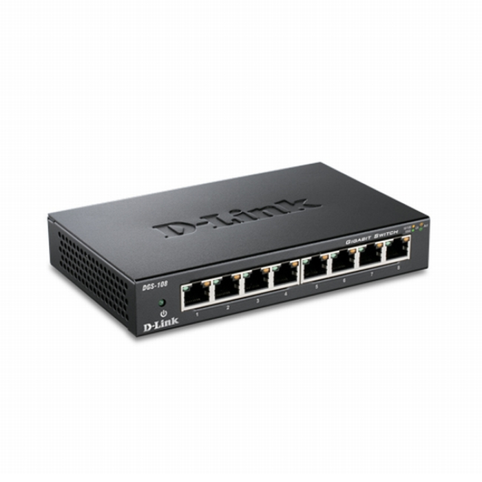 D-Link 8-port 10/100/1000 Gigabit Metal Housing Desktop Switch (тъмнейл - 1)