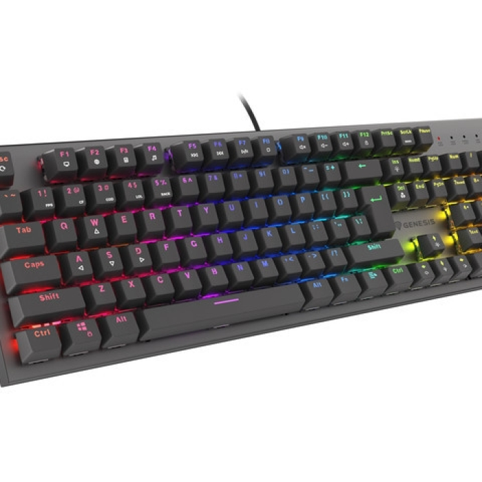 Genesis Mechanical Gaming Keyboard Thor 303 RGB Backlight Red Switch Hot Swap US Layout Black на супер цена