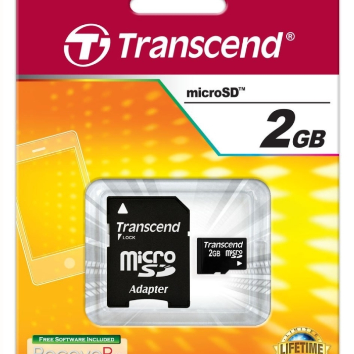 Transcend 2GB micro SD (with adapter) (тъмнейл - 1)