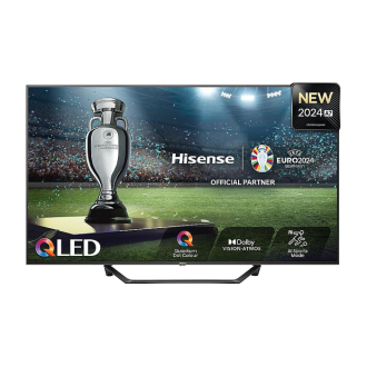 Hisense 55" A7NQ, 4K Ultra HD 3840x2160, QLED, FALD, Quantum Dot, HDR 10+, HLG, Dolby Vision, Dolby Atmos, Smart TV, Light sensor, WiFi 5GHz, WiFi Direct, BT, Anyview Cast, 3xHDMI, 2xUSB, LAN, CI+, DVB-T2/C/S2, Black