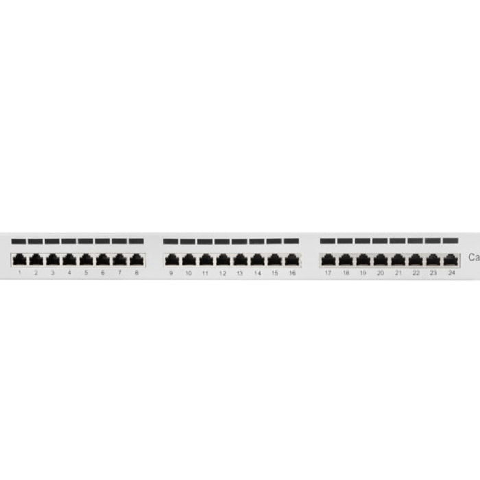 Lanberg patch panel 24 port 1U CAT.6 shielded, grey (тъмнейл - 3)