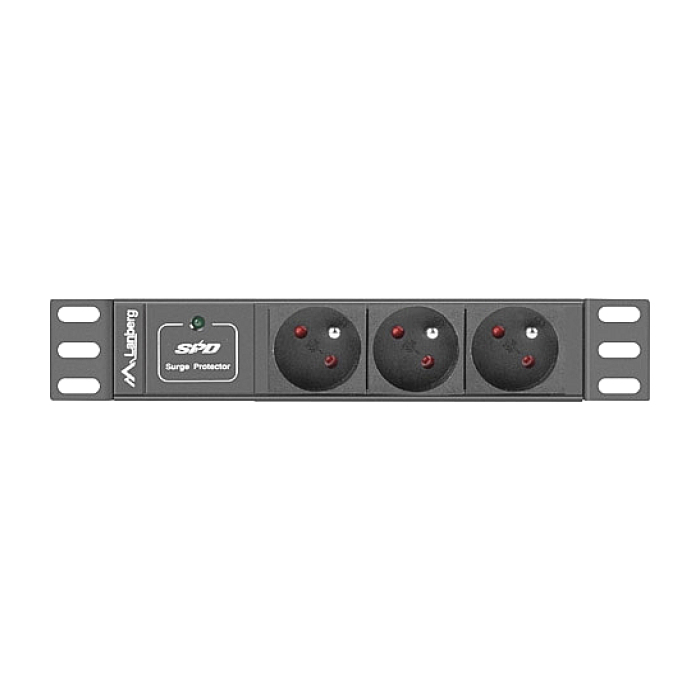 Lanberg power distribution unit (PDU) 10"1U 10A 3X 230V PL 2M, black C14