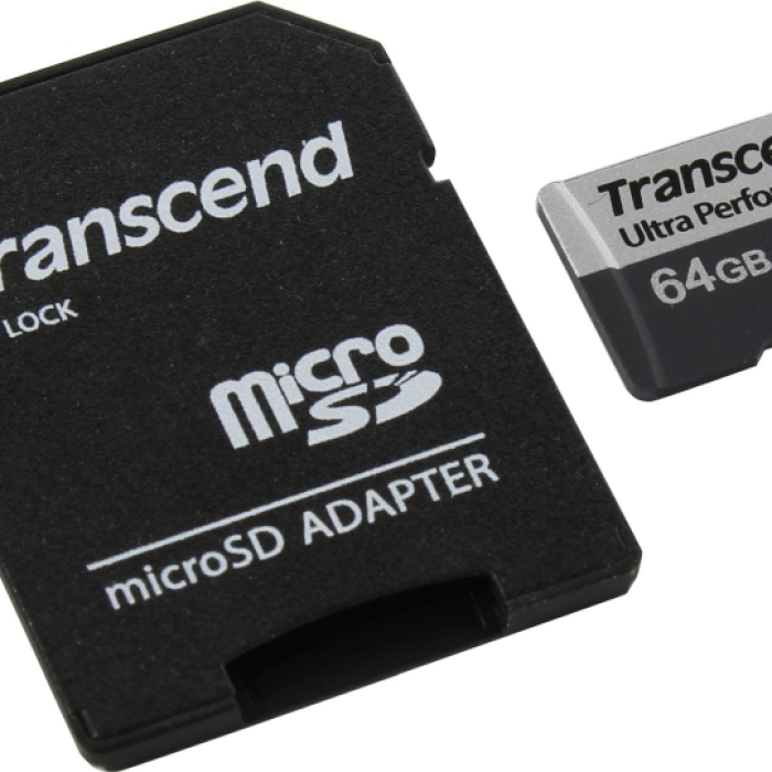 Transcend 64GB micro SD with adapter UHS-I U3 A2 Ultra Performance (тъмнейл - 1)