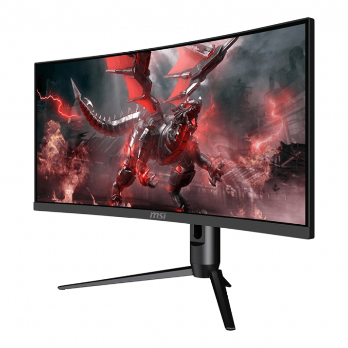 MSI Optix MAG301CR2, 29.5", 200Hz, 1ms, VA, 2560x1080, 21:9, Curved 1500R, Freesync Premium, Gaming OSD, Mystic Light, Anti-Flicker, LBL, 300 nits, 3000:1, 1x DP (1.2), 2x HDMI (2.0), 1x Type C (DP alt.), Earphone out, Height Adj, VESA, 9S6-3CB45H-01 (тъмнейл - 2)